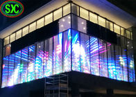 Hoher transparenter LED-Schirm P10.41 farbenreich für Einkaufszentrum-Glas-Fassade