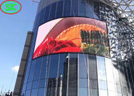 Werbung im Freien LED der Helligkeits-6500cd sortiert Bogen Videowand gebogenes P10 aus