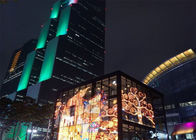 Farbenreiche transparente Glasfassadenplatte LED-Schirm-HD P6 im Freien für die Werbung