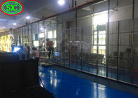 Der Schirm-digitalen Beschilderung HD Hauptquartiers 1R1G1B 4.81mm transparenter LED Stand