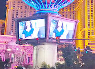 Errichtende Straßen-Digital-Anschlagtafel im Freien brachte Videogroßen LED Werbungs-Bildschirm der wand-P8 P10 an