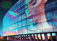 Farbenreicher Innen-P3.91-7.82 transparenter LED Schirm der Transparenz-60%