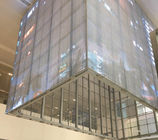 FENSTER-Glas-transparente geführte Vorhang-Anzeige des HD-Videowerbungs-Bleischirm-P3.91 Innen