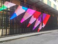 Zeigen transparente Mesh Building Facade Advertising Video-Wand Pantalla des Vorhang-P15.625 LED-Schirm an