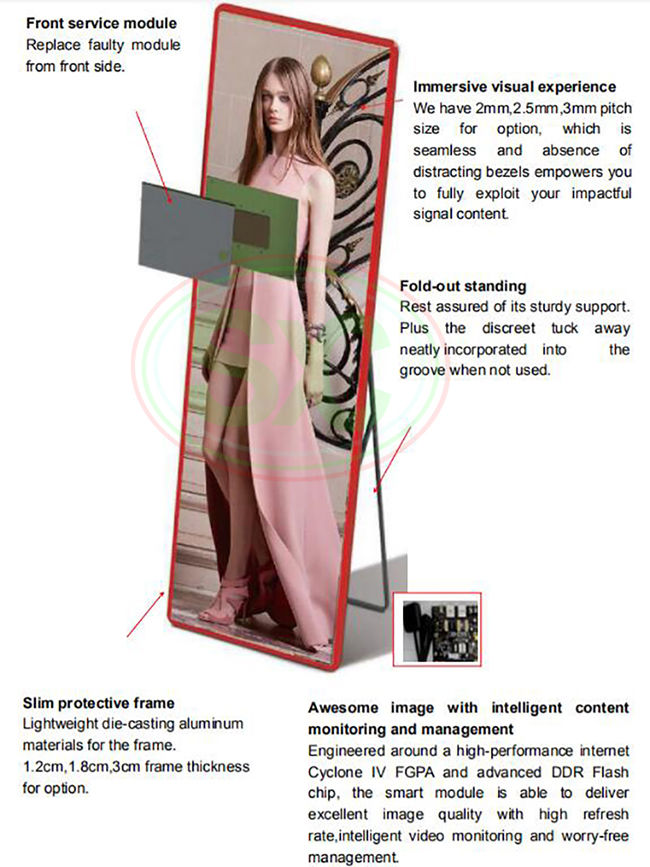 Ultra dünnes geführtes Plakat-Brett, Stärke der 3mm Neigungs-tragbare Plakat-Anzeigen-4cm
