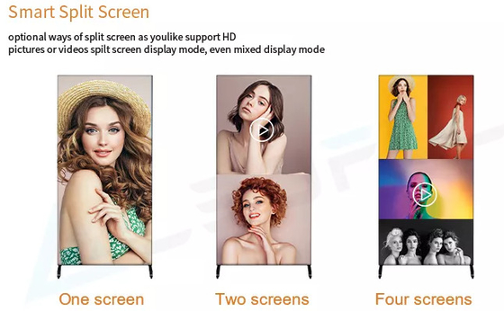 Innenbereich P1.8 P2 P2.5 Digitale Werbung LED-Poster Spiegelbildschirm Bildschirm LED-Poster