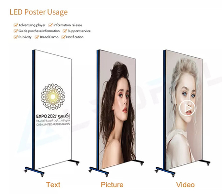 Innenbereich P1.8 P2 P2.5 Digitale Werbung LED-Poster Spiegelbildschirm Bildschirm LED-Poster