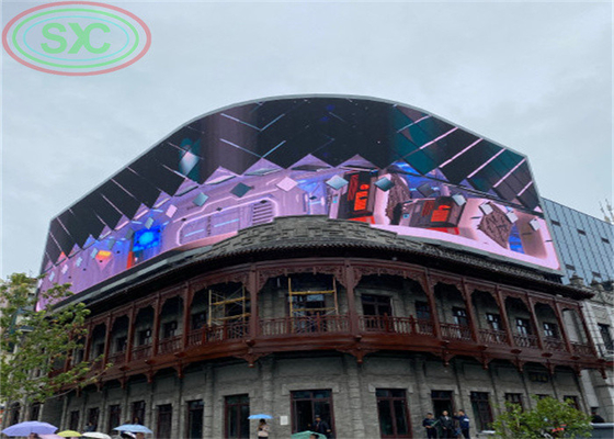 Einstellbarer Winkel Outdoor-Riesen-LED-Werbetafel anpassen LED-Panel im Stadtzentrum