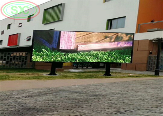 Farbenreiche P 10 LED-Anzeige im Freien mit Spalten für die Werbung