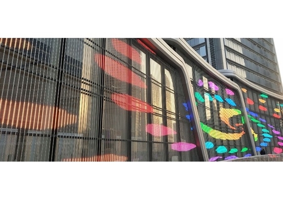 Klar transparente Led Video Wand P3.91 Indoor Led Mesh Vorhang Beschilderung Displays Led Bildschirm