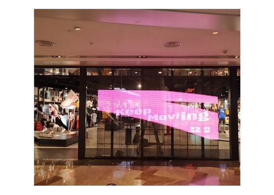 Klar transparente Led Video Wand P3.91 Indoor Led Mesh Vorhang Beschilderung Displays Led Bildschirm