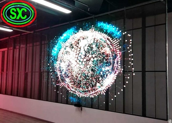 Transparentes LED-Bildschirm für den Innenbereich P3.9-7.8 Vollfarb-SMD-Glas für die Videowand