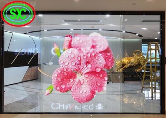 Durchsichtige Led-Bildschirm P3.91-7.82 Vollfarbige Glasfenster für Schmuck