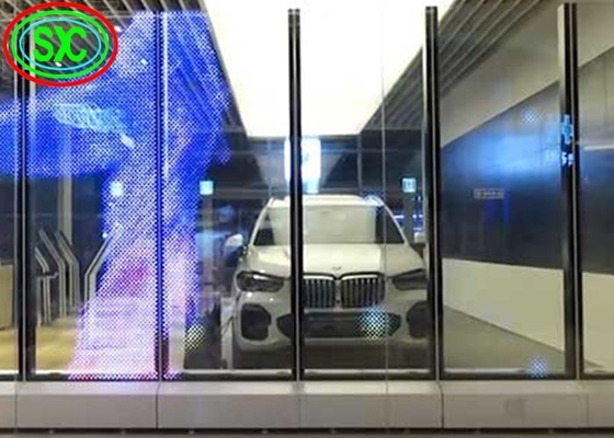 LED-Transparenter Bildschirm hohe Helligkeit Vollfarbe Transparente Wand 32768 Punkte/Quadratmeter