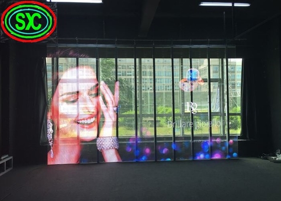 China Indoor P3.9-7.8 Vollfarbig Transparent Led Display Bildschirm Smd gekrümmt