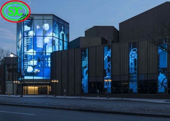 Transparenter LED-Bildschirm 5000 cd/m2 32768 Pixeldichte