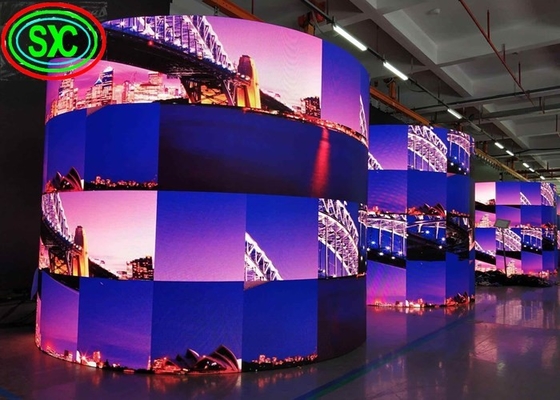 Rollende Werbung führte flexible Anzeige, gebogener digitaler geführter Bildschirm Video P10 smd 3535