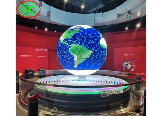 Innenraum 360° Vollfarbkolumne Kugel LED-Display Bildschirm Gebäude-Bildschirm