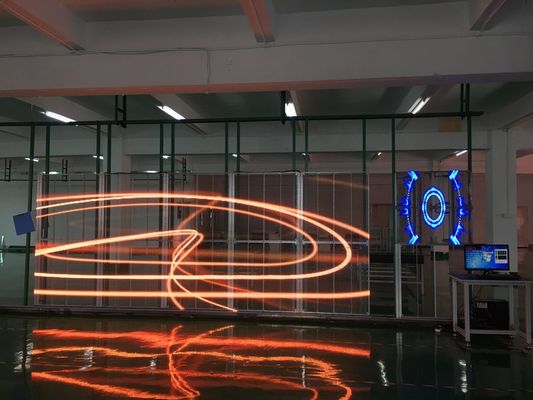 P3.91 Glastransparente LED-Anzeige Hohe Helligkeit für Fenster Anzeige Glas-LED-Anzeige