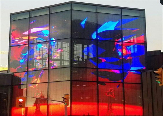 Werbung für Einkaufszentren G3.9-P7.81 Mesh Ultra-Dünne Transparente LED-Anzeige