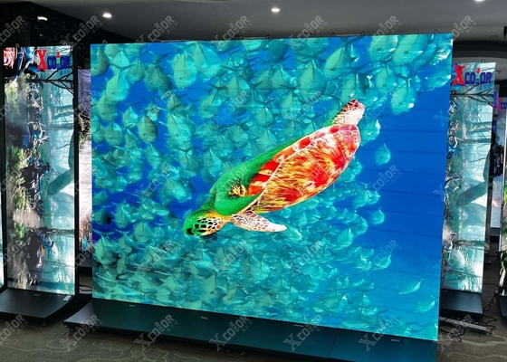 Ultra-Clear Großer Bühnenbildschirm Vollfarbe P3.91 Transparenter LED-Bildschirm mit hoher Erfrischungsrate 3840HZ