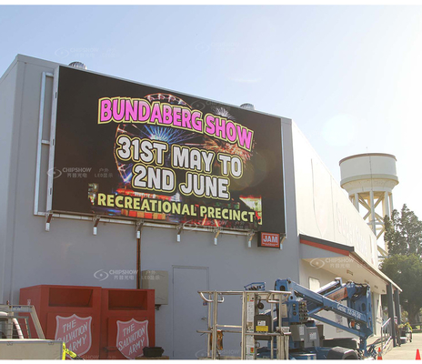 Druckguss-Aluminiumbildschirm Kurvoberfläche Bildschirm HD P10 Großes Outdoor-LED-Display IP65 320*160mm