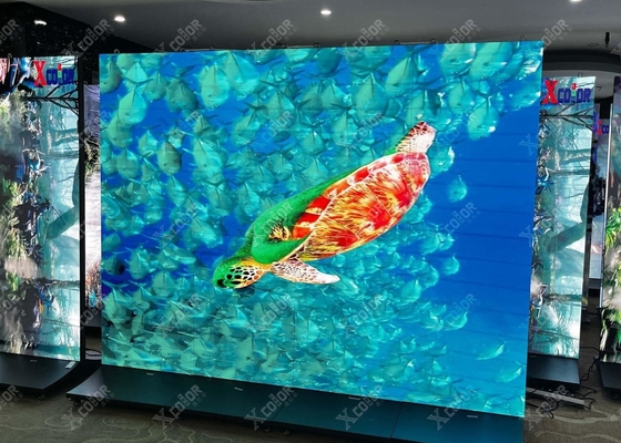 Innenraum P4 Druckguss-Aluminium-Chassis für leichteres Gewicht Leasing LED-Monitor mit dreijähriger Garantie