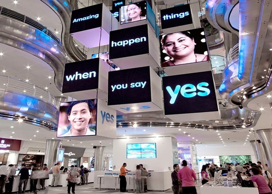 Werbewerbung LED-Bildschirm Vermietung Wasserdichtes digitales Displayboard P6 Einfache Installation