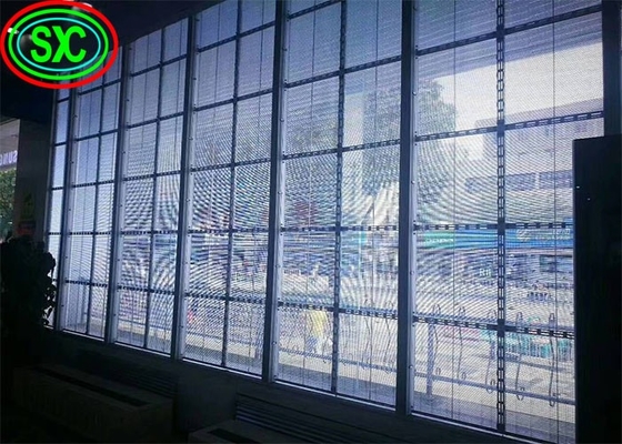 Hochstabiler Indoor Transparenter LED-Transparenter Bildschirm mit wetterdichtem Ultra-Dünnen-Panel-Design