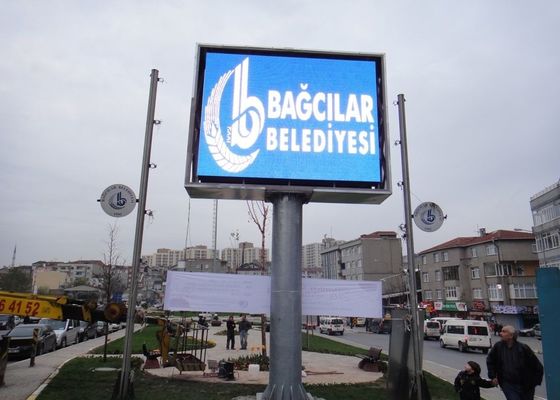 P10 Außen-LED-Billboard 10mm Pixel 50000cd Helligkeit