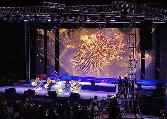 Bühnenhintergrund Vollfarbe Riesen-LED-Display-Bildschirme Innenraum P3 Modul LED Videowand
