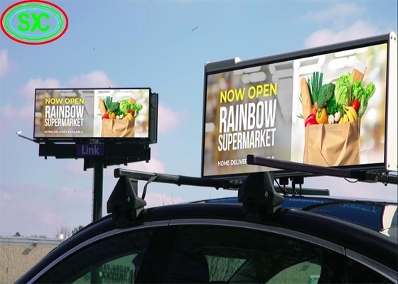 Anpassbares P3 LED Taxi Top-Bildschirmwerbung Klein, abnehmbar und einfach zu installieren