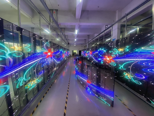 Kommerzielle Transparente Anzeige, LED Transparente Anzeige 1R1G1B
