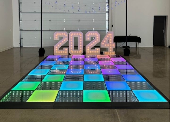 Bühnen-LED-Tanzflächen-Panel Wasserdicht Vollfarben-Anti-Kollision LED-Tanzflächenfliesen