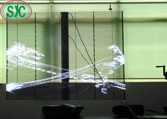 Hohe Helligkeit Vollfarbe Transparentes Display SMD2525 IP54 Langlebigkeit transparenter Led-Bildschirm