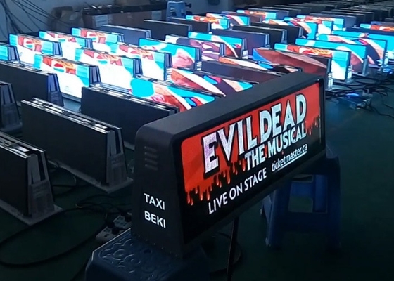 Outdoor Full Color Double Side Taxi P5 Werbung LED-Display Fahrzeugdachschild Wasserdicht