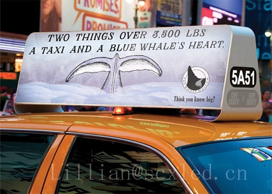 Outdoor Full Color Double Side Taxi P5 Werbung LED-Display Fahrzeugdachschild Wasserdicht