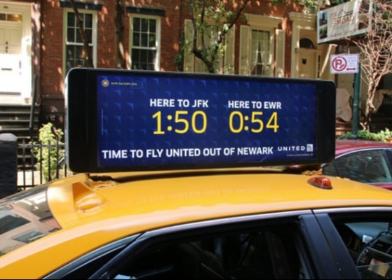 Werbefahrzeuge LED-Informationen Doppelseitiges Schild Außen HD Taxi RGB Vollfarbe