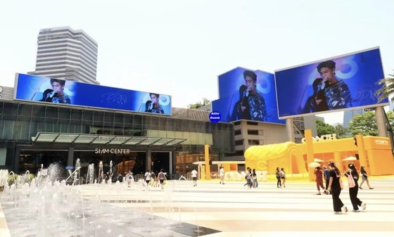 Outdoor Stadium Led Display Schrei Werbung P10 Vollfarbe 960*960mm Werbetafeln