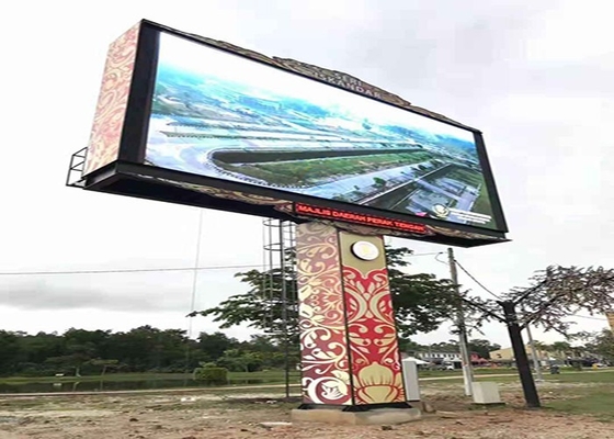 Outdoor-Full-Colour-LED-Display P10 Säulenbildschirm IP65 Großgröße 1/4 Scan-Modus