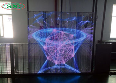 Weite Sichtwinkel Transparent Vollfarb-LED-Gitterbildschirm Drei Jahre Garantie
