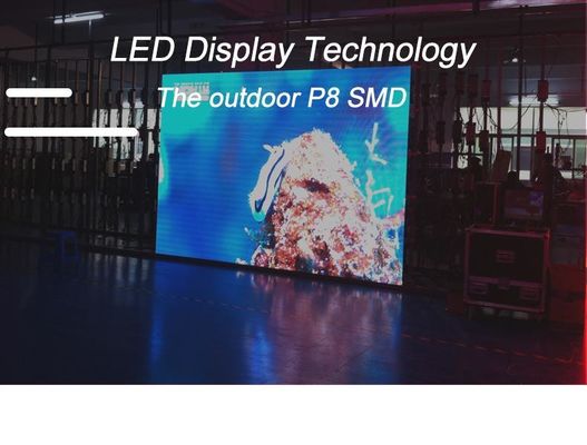 Guter Preis LED-Anzeigen-farbenreicher Scan SMD3535 1/4 der hohen Auflösung IP65 P8 farbenreicher im Freien Online