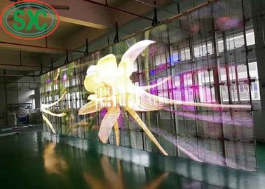 Weite Sichtwinkel Transparent Vollfarb-LED-Gitterbildschirm Drei Jahre Garantie