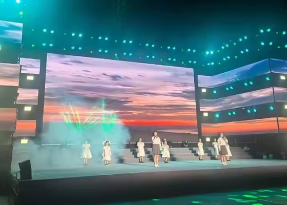 Konzertbühnenvermietung Druckguss Aluminium Innenraum Vollfarb-LED-Display P5 HD Großer Bildschirm hohe Auflösung