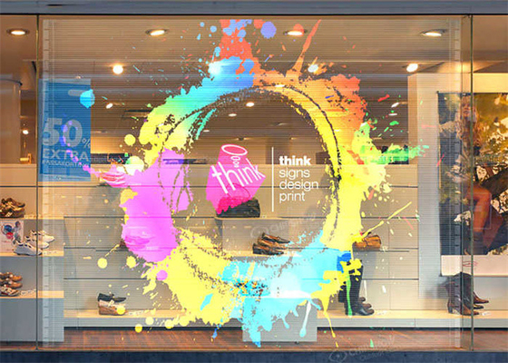 Innenraum P3.9-7.8 Vollfarbiger transparenter LED-Display-Bildschirm Smd gekrümmter LED-Video-Wandglas Led-Bildschirm für Schaufenster