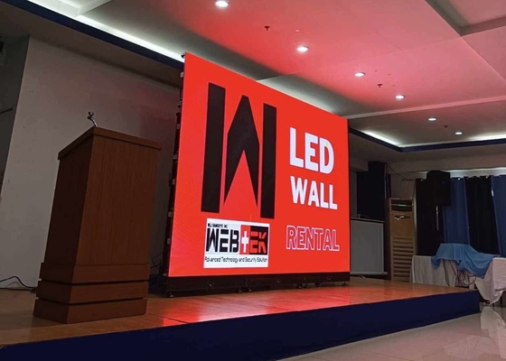 Hintergrund der Veranstaltungsbühne 500*1000mm P3.91 LED-Video-Display-Bildschirm mit 1000cd/m2 Helligkeit und R 625-630nm LED-Parameter