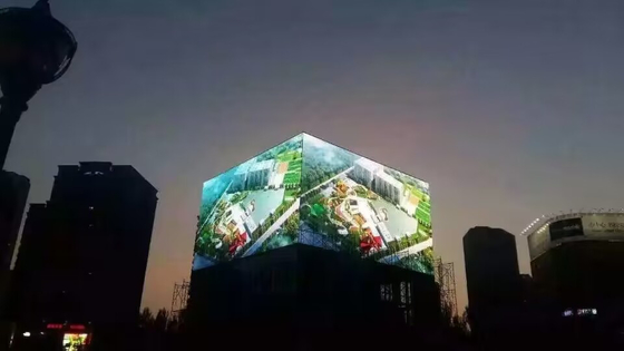 Hochauflösendes Outdoor-P10-Full-Colour-LED-Display mit stabiler Leistung für Fernsehsignale 10mm Pixel Pitch 7000 cd/m2 Helligkeit 16.7 Millionen Farben IP65/IP54 Schutz 800 W/m2 Maximalleistung