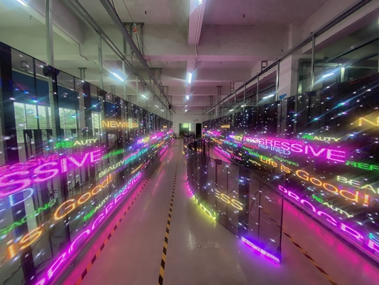 Wafer Chip Transparent LED Panel, Transparent LED Bildschirm mit hoher Sichtbarkeit