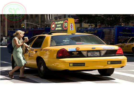 Weiße LED-Leuchten Taxi-Oberseite LED-Schild LED-Display Außen P5 P6 P10 LED-Bildschirm WIFI-Steuerung