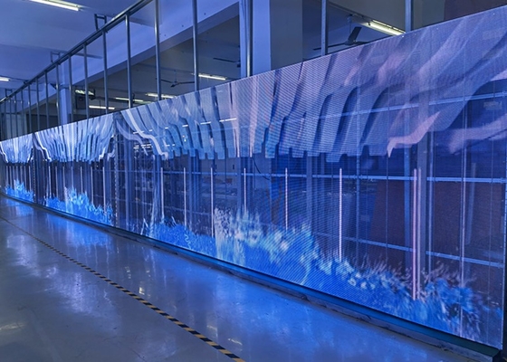 Hochtransparente LED-Transparente Anzeige P 2.5 Vollfarbe Außen-Transparente LED-Bildschirm Glas-LED-Anzeige